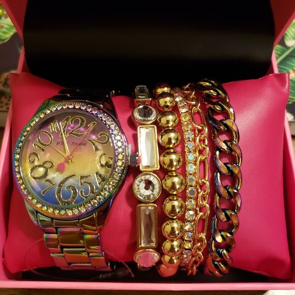 Betsey Johnson Accessories - Betsey Johnson Watch and set of 5 bracelets